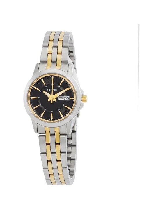 NWT Citizen Quartz Black Dial Two-tone Ladies Watch